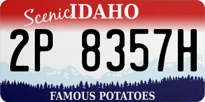 ID license plate 2P8357H