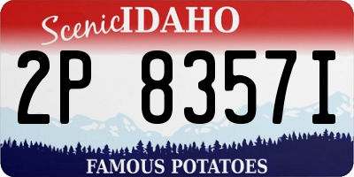 ID license plate 2P8357I