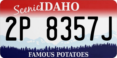 ID license plate 2P8357J