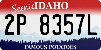 ID license plate 2P8357L