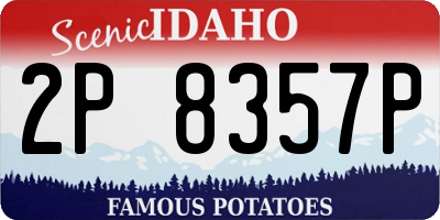 ID license plate 2P8357P