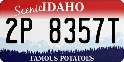 ID license plate 2P8357T