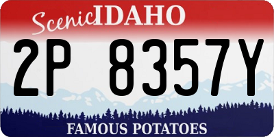 ID license plate 2P8357Y