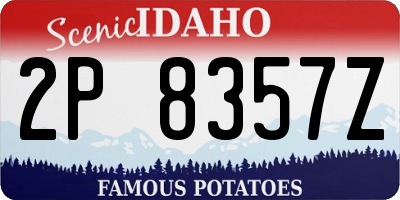ID license plate 2P8357Z