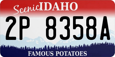 ID license plate 2P8358A