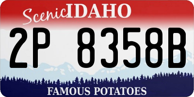 ID license plate 2P8358B