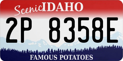 ID license plate 2P8358E
