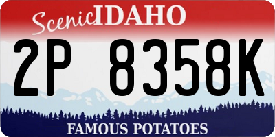 ID license plate 2P8358K