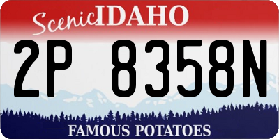 ID license plate 2P8358N