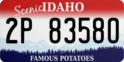 ID license plate 2P8358O