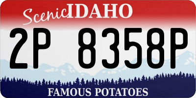ID license plate 2P8358P