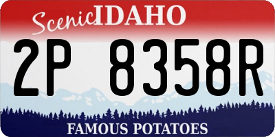 ID license plate 2P8358R