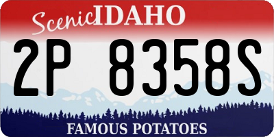 ID license plate 2P8358S