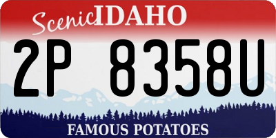 ID license plate 2P8358U