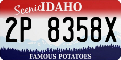 ID license plate 2P8358X