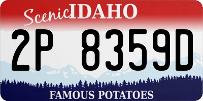 ID license plate 2P8359D