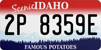 ID license plate 2P8359E