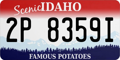 ID license plate 2P8359I