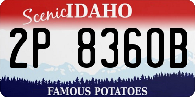 ID license plate 2P8360B