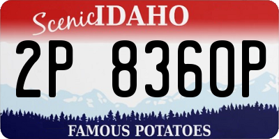 ID license plate 2P8360P