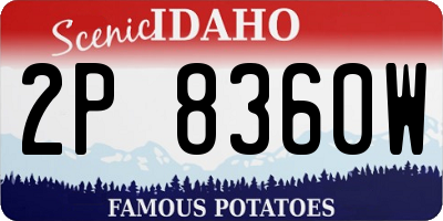 ID license plate 2P8360W
