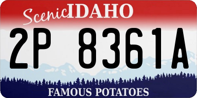 ID license plate 2P8361A