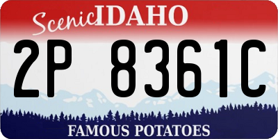 ID license plate 2P8361C