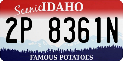ID license plate 2P8361N