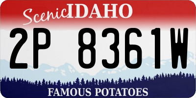 ID license plate 2P8361W