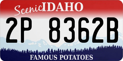 ID license plate 2P8362B