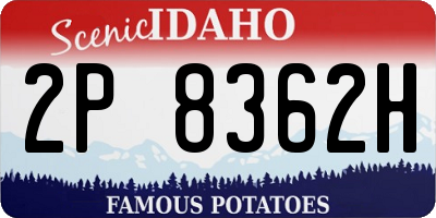 ID license plate 2P8362H