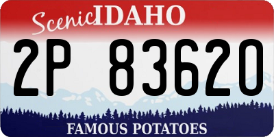 ID license plate 2P8362O