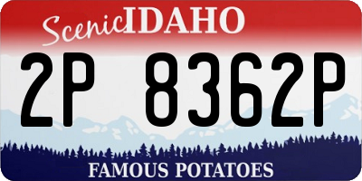 ID license plate 2P8362P