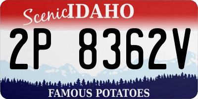 ID license plate 2P8362V