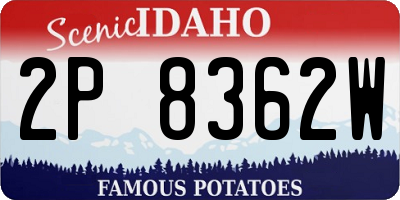 ID license plate 2P8362W