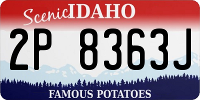 ID license plate 2P8363J