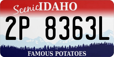 ID license plate 2P8363L
