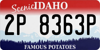 ID license plate 2P8363P