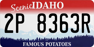 ID license plate 2P8363R