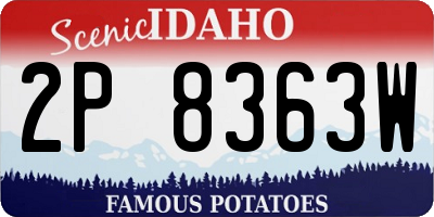ID license plate 2P8363W