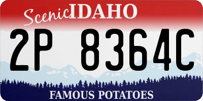 ID license plate 2P8364C