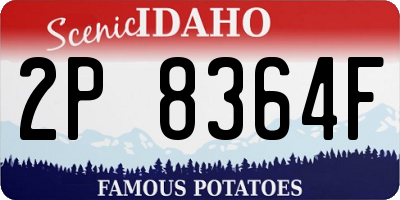 ID license plate 2P8364F