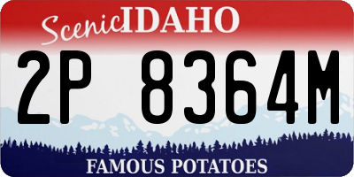 ID license plate 2P8364M