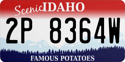 ID license plate 2P8364W