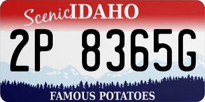 ID license plate 2P8365G