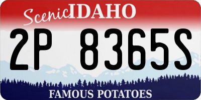 ID license plate 2P8365S