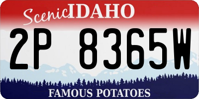 ID license plate 2P8365W
