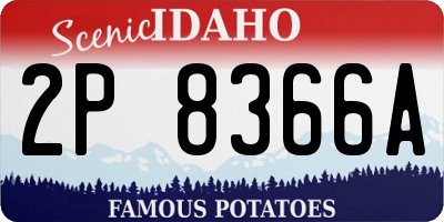 ID license plate 2P8366A
