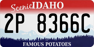 ID license plate 2P8366C