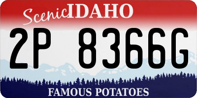 ID license plate 2P8366G